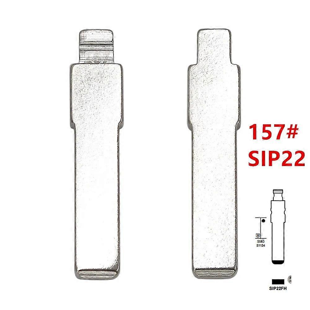 10pcs 157# SIP22 מתכת לא חתוכה להב מפתח ריק הפוך עבור פיאט פונטו Ducato סטילו פנדה רעיון עבור Keydiy KD Xhorse VVDI JMD