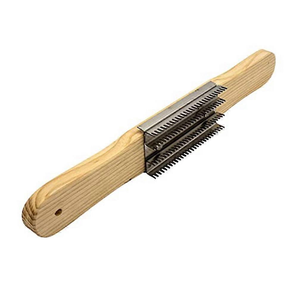 Buff Rake Wood Handle - 15 Inch for Cleaning, Buffing, or Airway Buffing