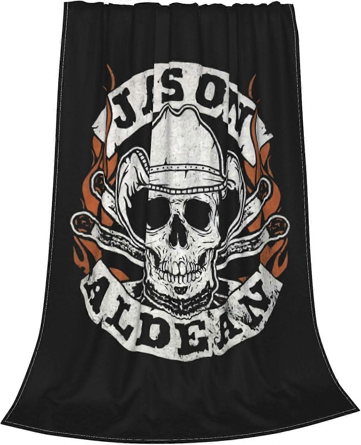 Jasons Music Aldean Blanket Soft Plush Flannel Throw Blanket Decorative Pattern Blanket for Bed Sofa Couch