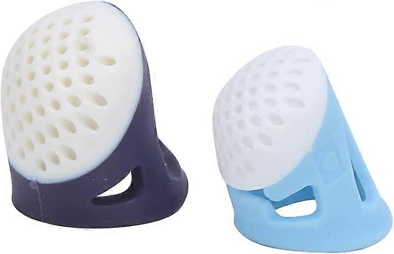 2 Pieces Silicone Sewing Thimble Finger Protector DIY Sewing Hand Guard