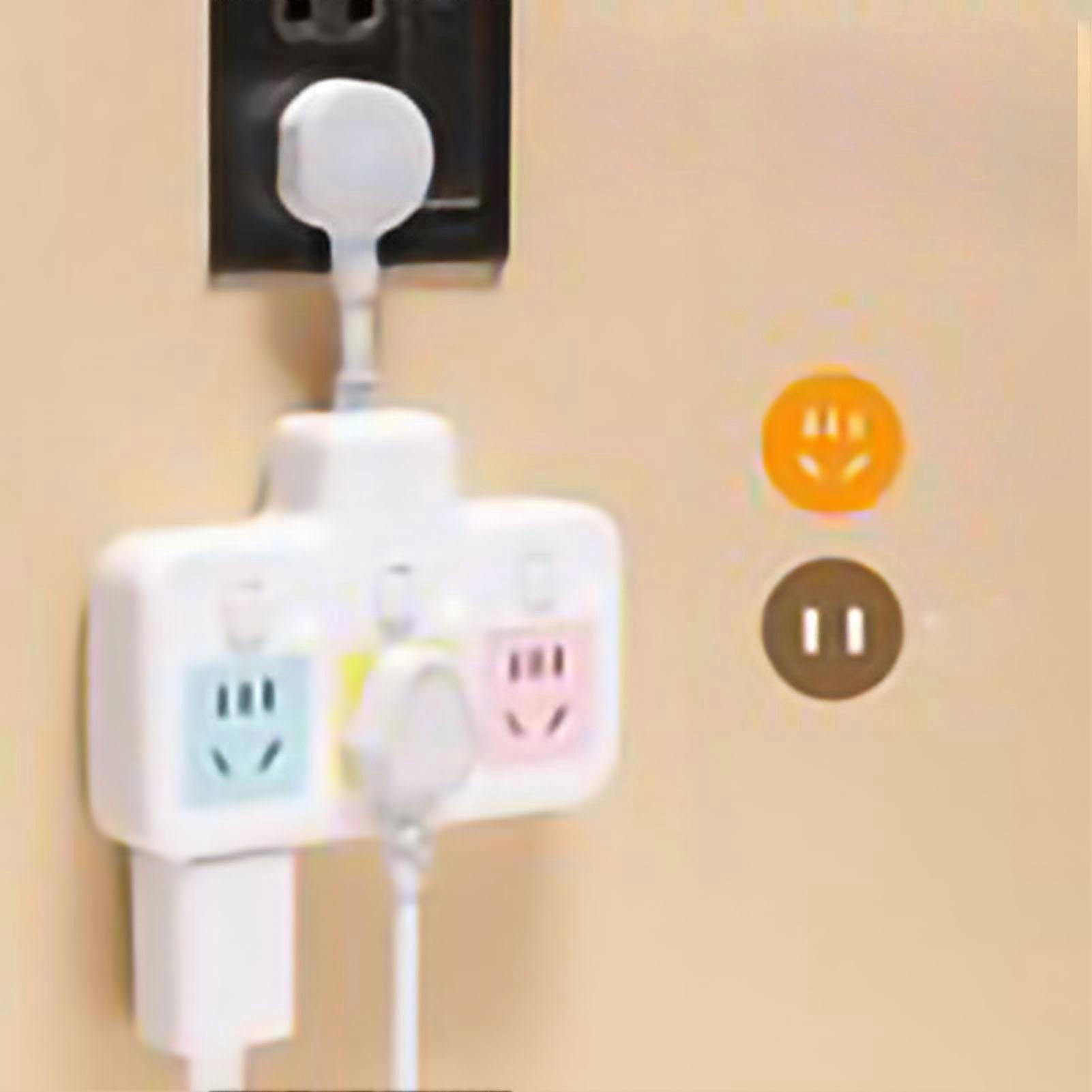 3 Outlets Color Power Strip with High Safety and Anti Electric Shock - Multifunctional Outlet Strip for Home, Office, and Hotel