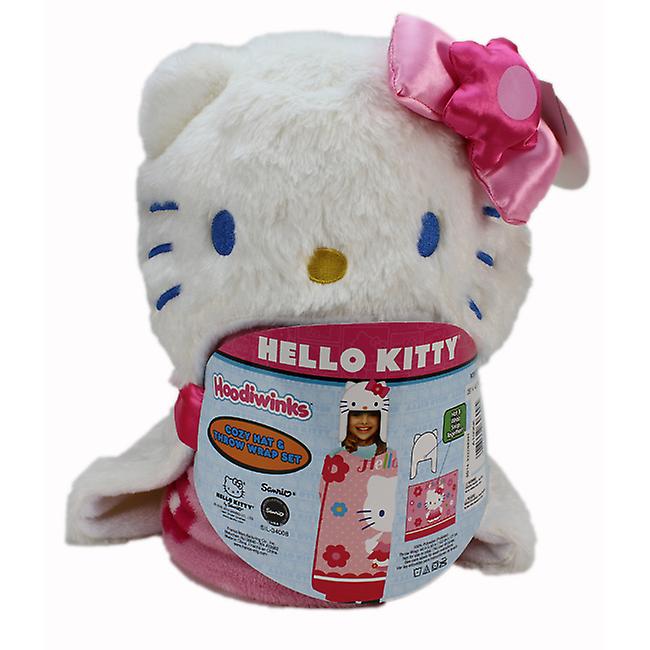 Hello Kitty Fleece Wrap &amp; Hat