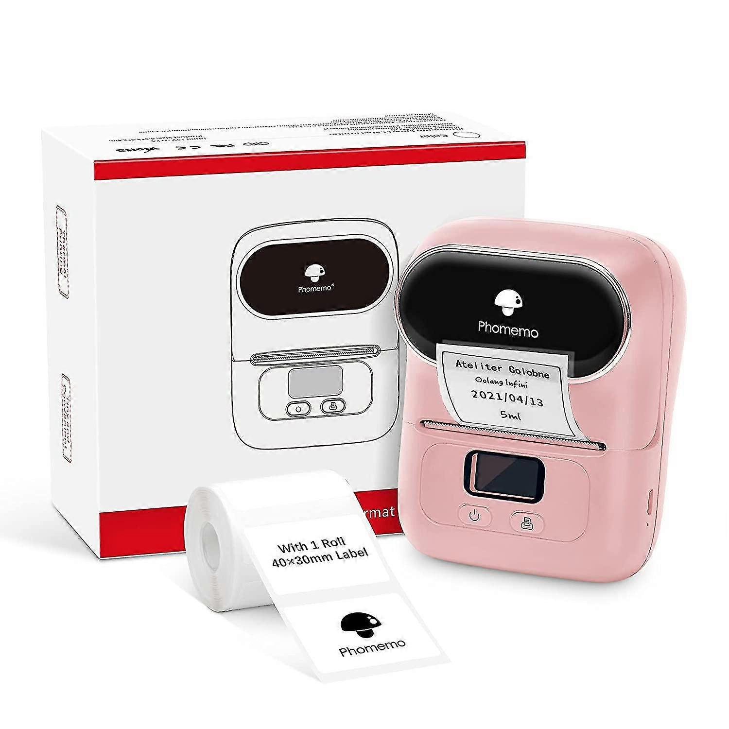 M110 Label Maker Portable Bluetooth Thermal Label Maker Printer(pink)