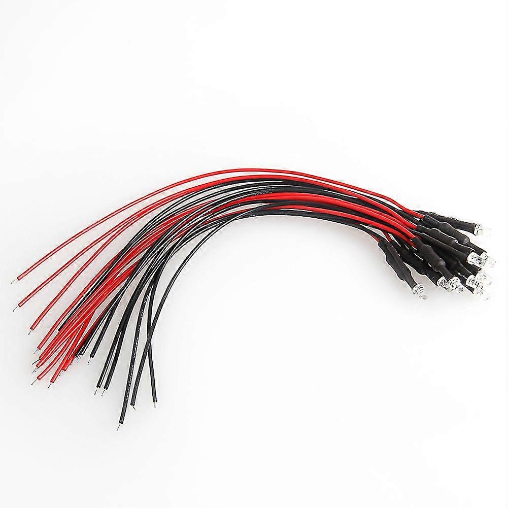 10pcs para dc 24v 18cm comprimento 3mm pré com fio led lâmpada lâmpada diodo emissor de luz