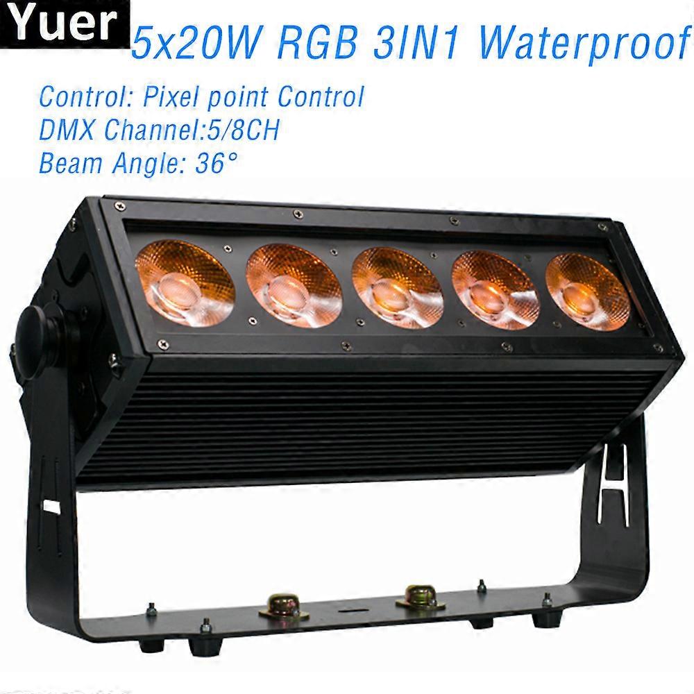 Redkid New Wash Effect Light LED Bar 5x20W RGB 3IN1 Waterproof Point Pixel Control DMX512 DJ Equipme