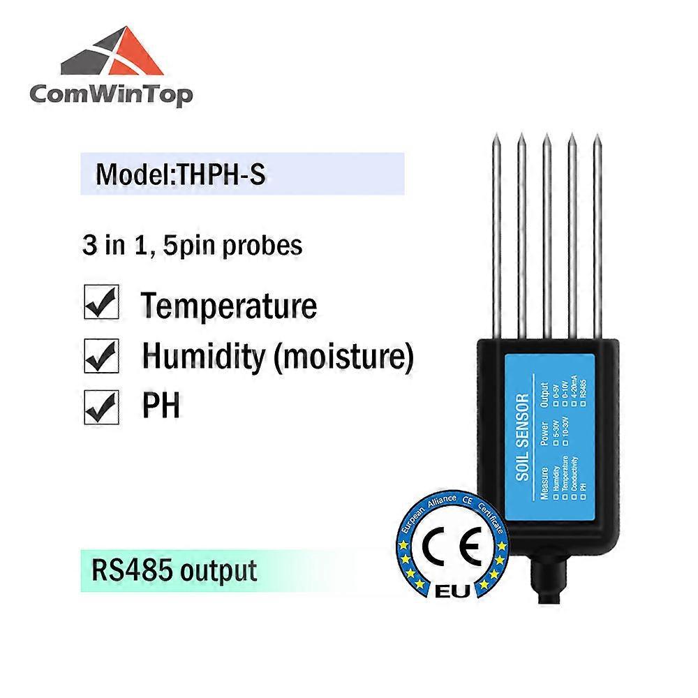 Measure Soil Moisture Temperature Humidity EC PH  NPK 4-20mA 0-5V RS485 Modbus Soil Sensor