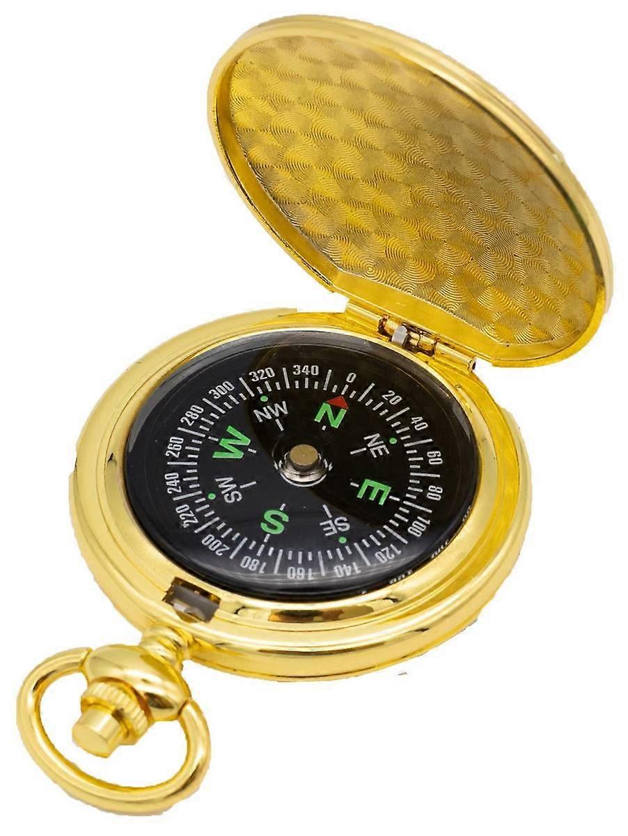 Orton West Gold Plated Pocket Compass - Gold