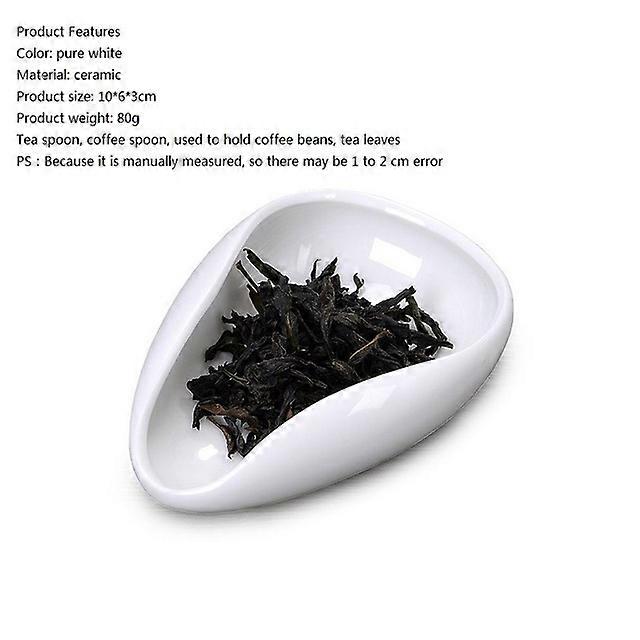 Coffee Beans Dose Trays Pure White Smooth Porcelain Teaspoon Tea Separator Vessel Tea Set Tools Coffee Bean Spoon Shovel Scoops