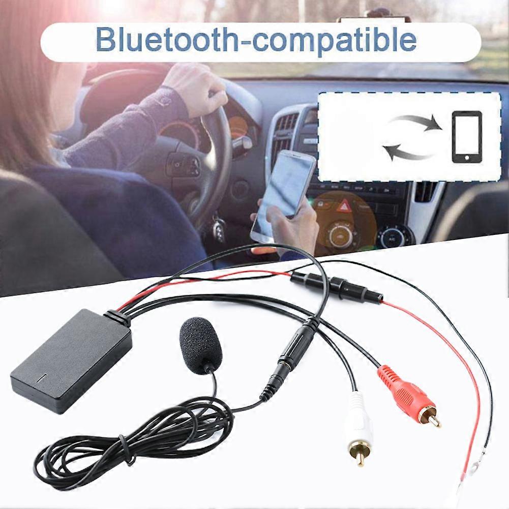 Car Wireless Bluetooth Receiver Module AUX Adapter Music Audio Stereo Receiver Bluetooth 5.0 Radio Cable Adapter 2RCA Connector