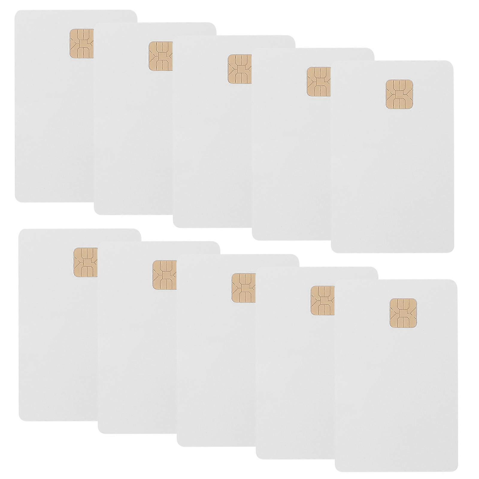 10pcs White Card With Chip Hotel Key Card Blank Intelligent Card Accessory