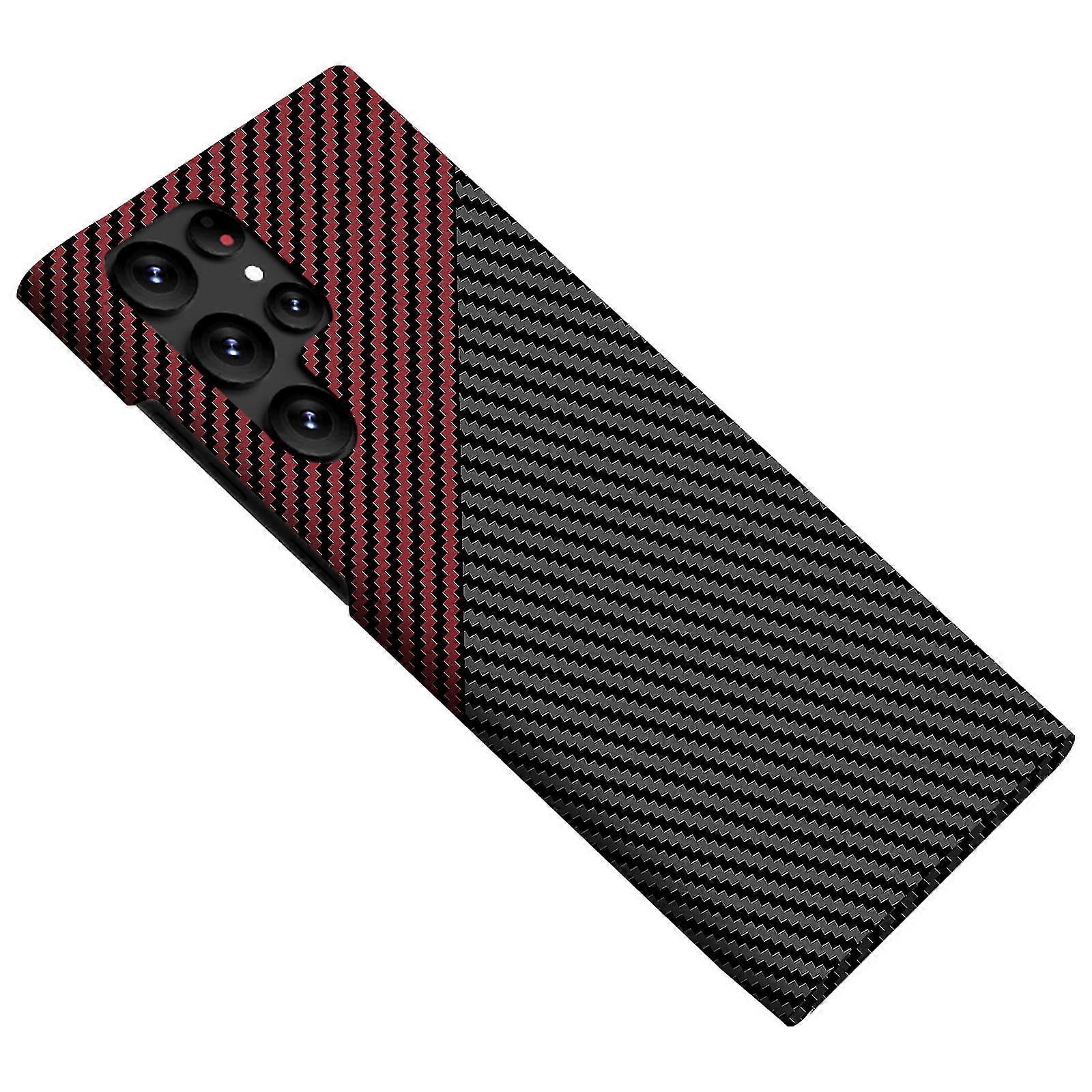 Carbon Fiber Texture Slim Case Compatible With Samsung Galaxy S23 Ultra, Hard Pc Shockproof Cover