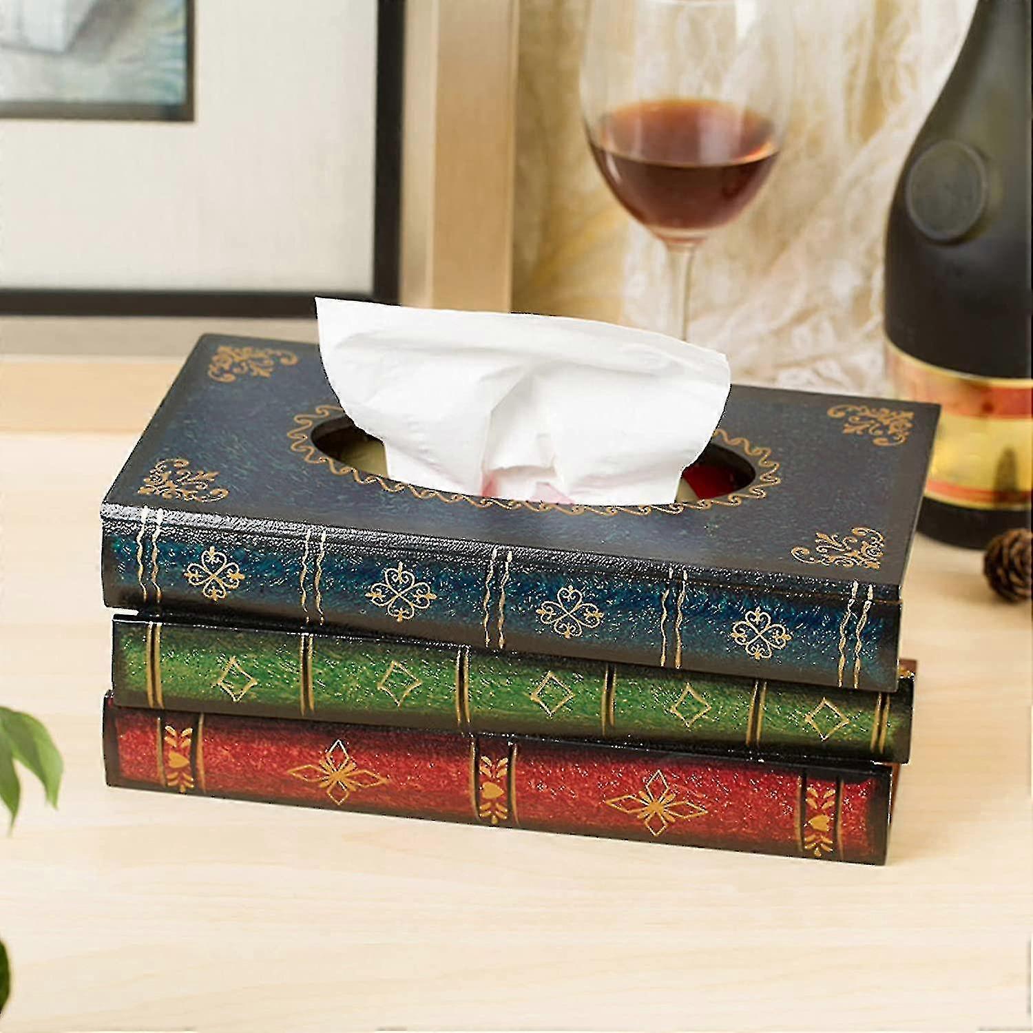 Tissue Box, S Retro Tissue Box Tissue Napkin Dispenser Stora Box Rative I, 25.5x14.5x10cm ()
