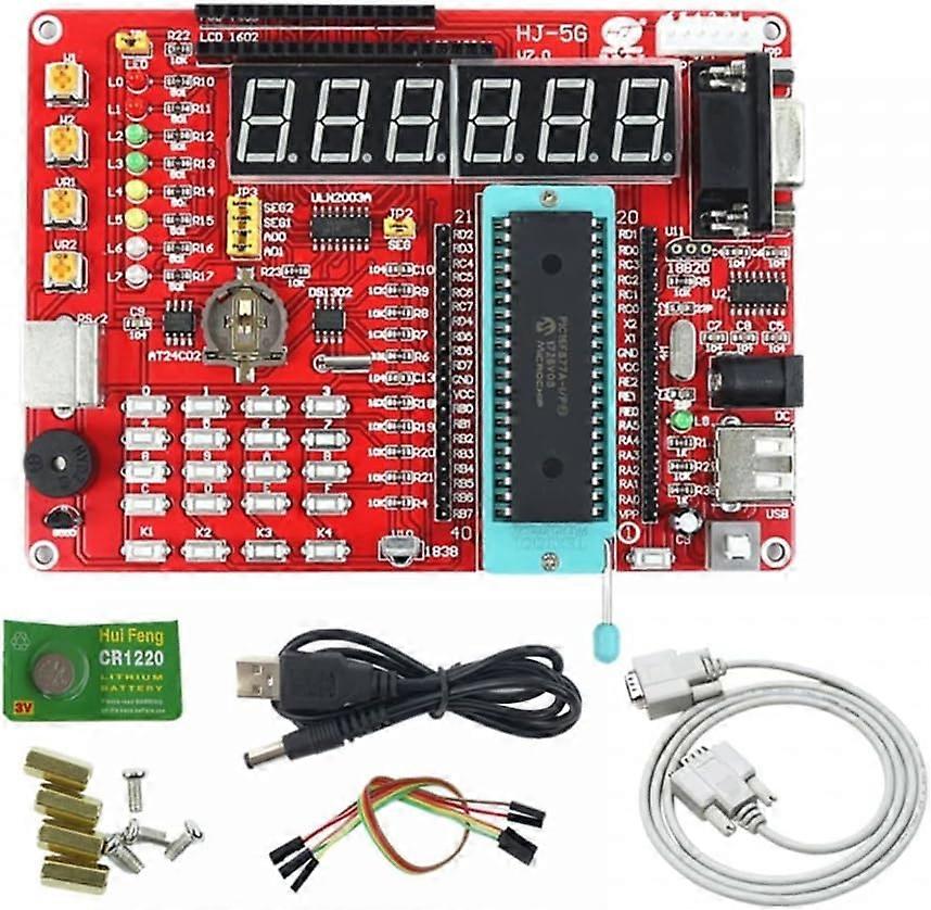 PIC16F877A System Development Board, PIC USB Programmable MCU Controller System Board Experimental Platform Core Board Development Board