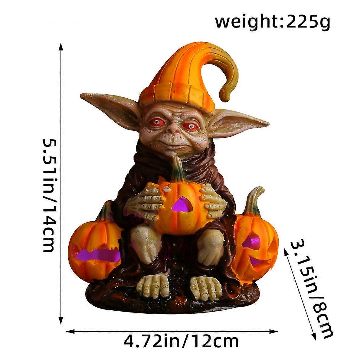 Elfin Resin Craft Ornament - Illuminated Desktop Goblin Doll Decoration