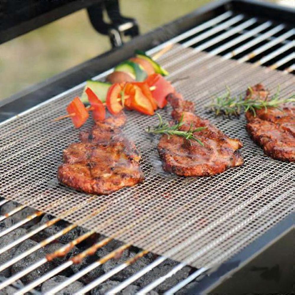 2Pcs Non-stick Grill Mesh Mats With Heat Resistance For Outdoor