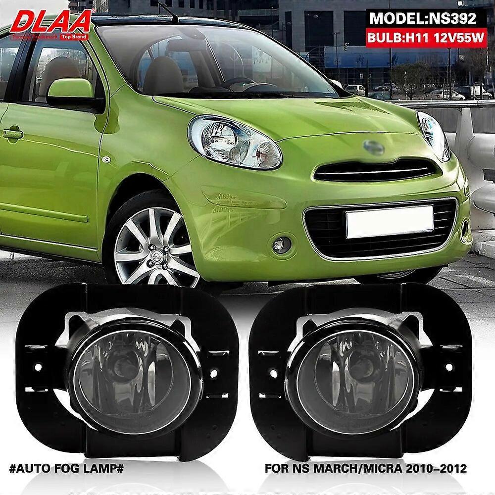 Front Bumper Lamp Daytime Running Halogen Fog Light Assembly with Wiring Kit For Nissan March Micra 2010 2011 2012