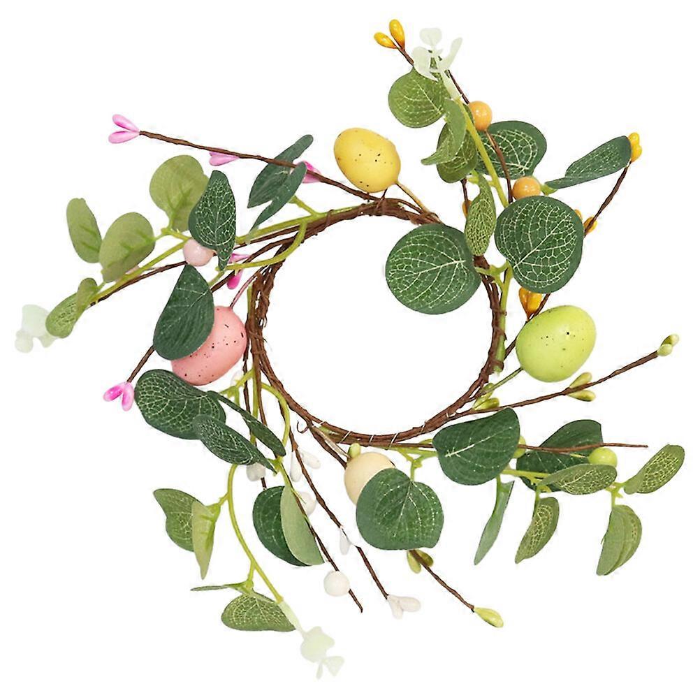 זר נרות מסיבת חג הפסחא זר ביצי פסחא טבעת נרות שולחן מסיבת הפסחא במרכז