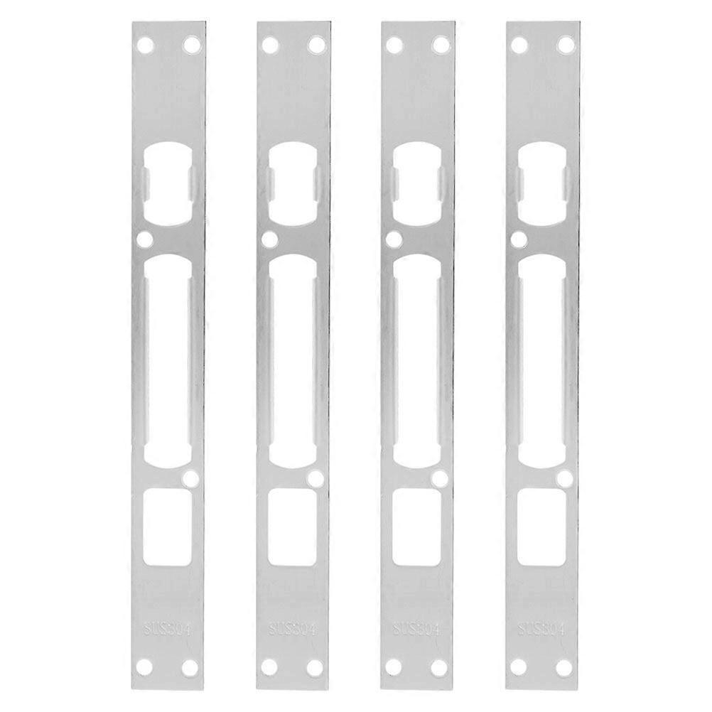 4pcs Door Security Strike Plates Long Plate Door Lock Strike Secure Reinforcement Plate