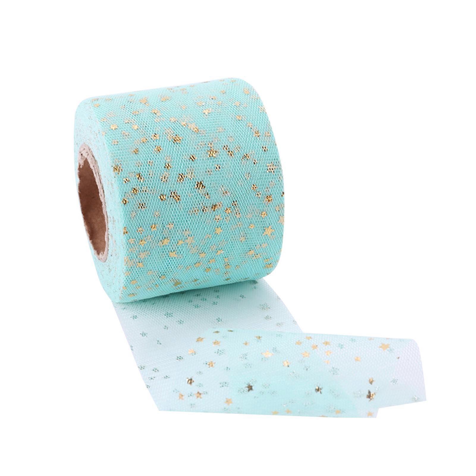 1 Roll Stars Ribbon Sparkly Multi-color Thin Glitter Trimming Wrap Ribbon for Gift Packing mengxi
