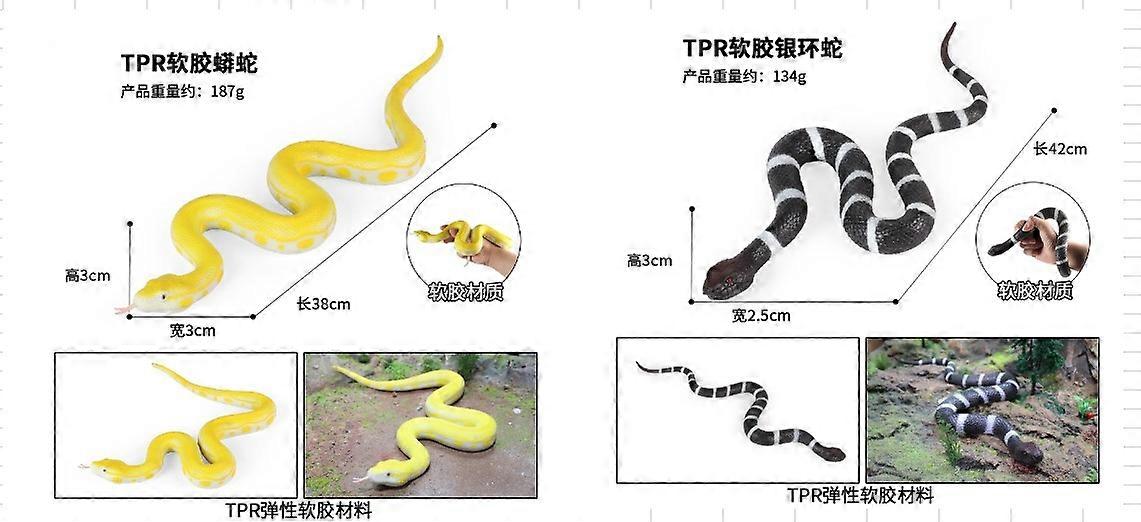 2pcs Fake Snakes Trick Simulation Snake Artificial Snake Festival Halloween Trick Props