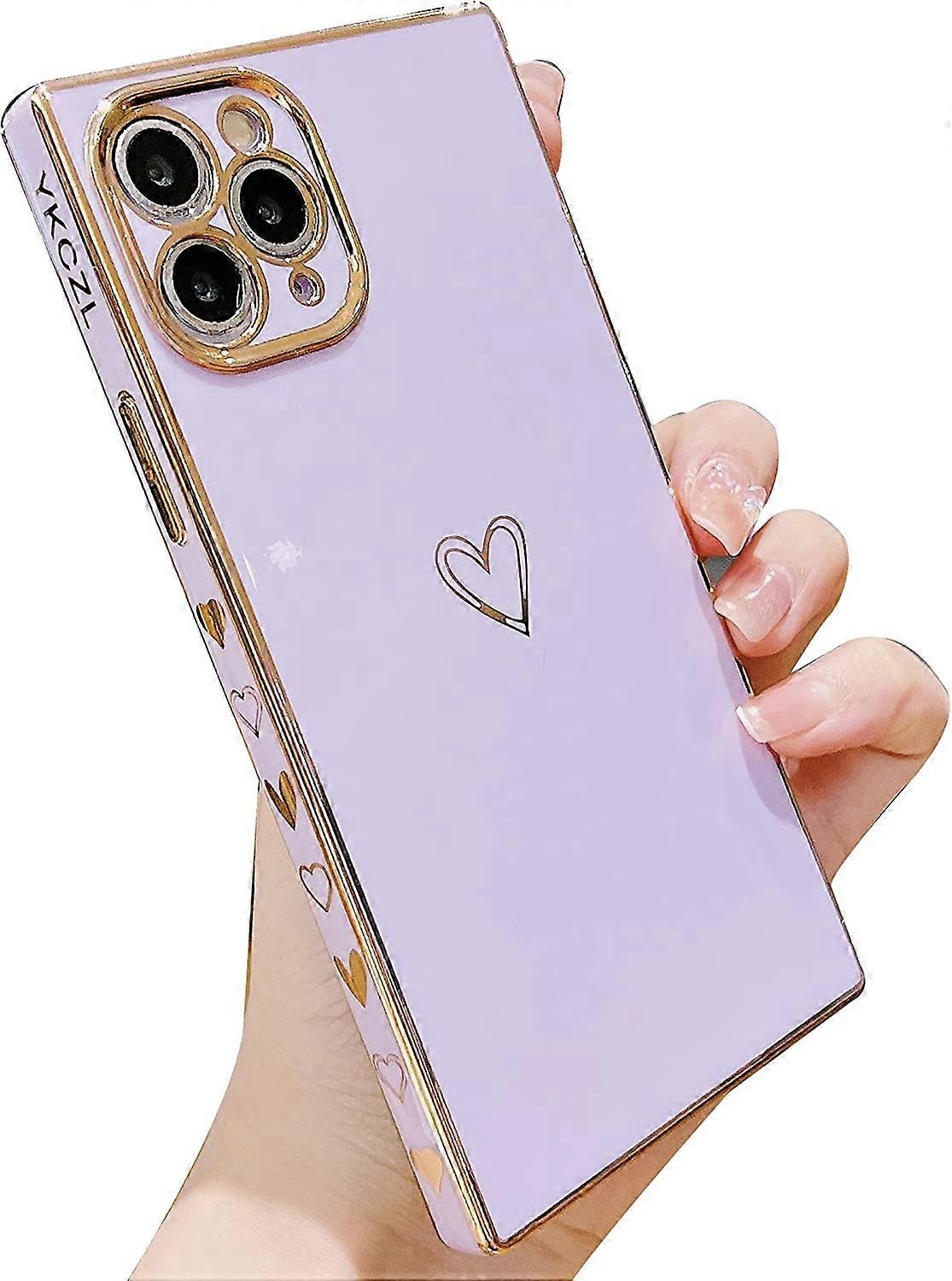 Compatible with iPhone 11 Pro Max Case Cute, Luxury Plating Edge Bumper Square Case with Full Camera Lens Protection Cover for iPhone 11 Pro Max for W