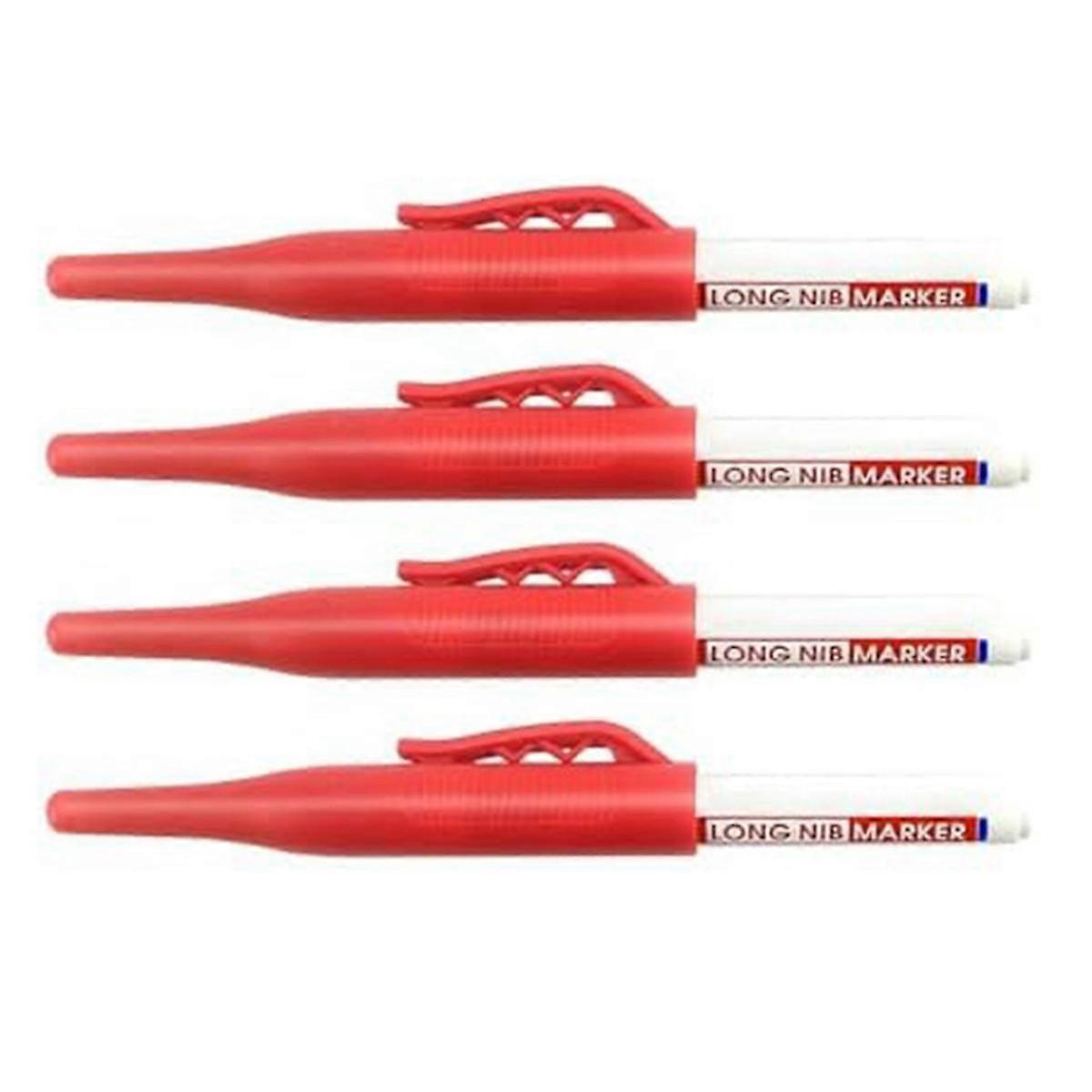 Long- Deep Hole Marker,Metal Markers for Steel Waterproof Construction Markers Long Nose Marker Pen