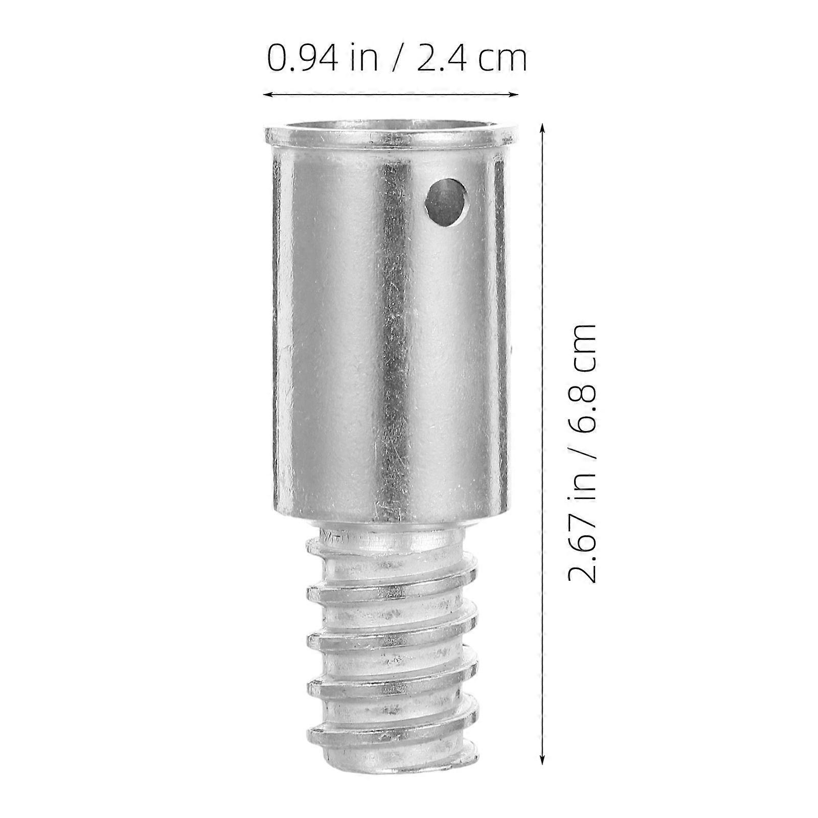 2pcs Threaded Tip Replacement Metal Threaded Tip Repair Mop Pole 22MM Handle Tip American Type