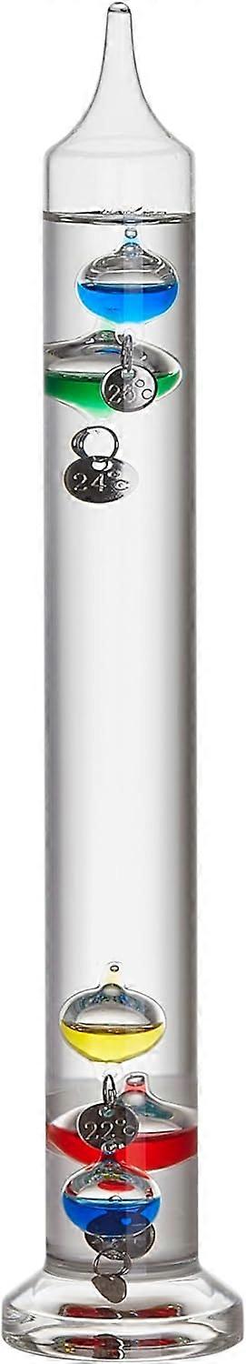 Glass thermometer 18.1018 Liquid 28 cm Room temperature measurement Easy to read Decorative items 18 to 26 C Color