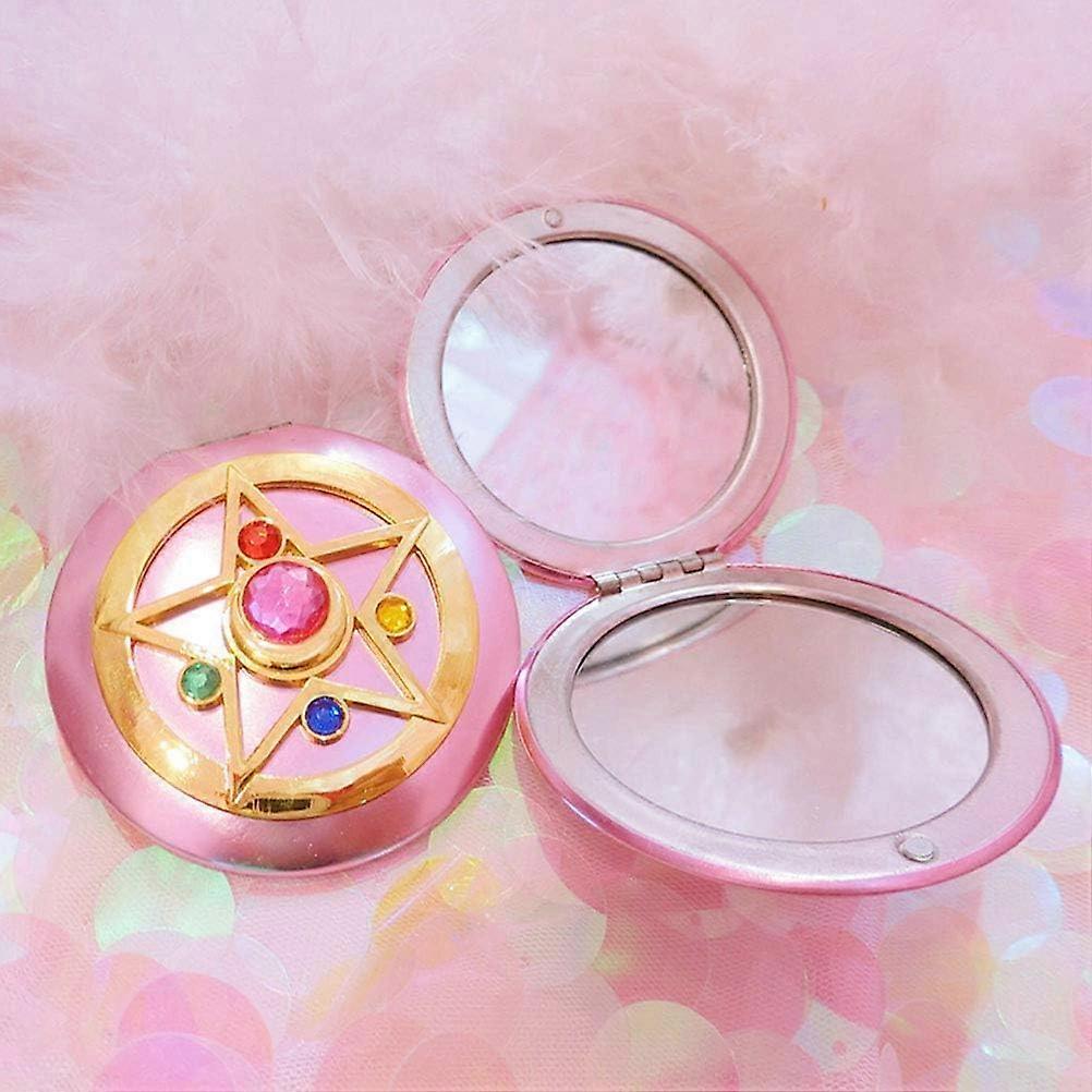 eup Compact Mirrors, Personal Makeup Mirror Portable Travel Handheld Foldable Double Sided Mirror