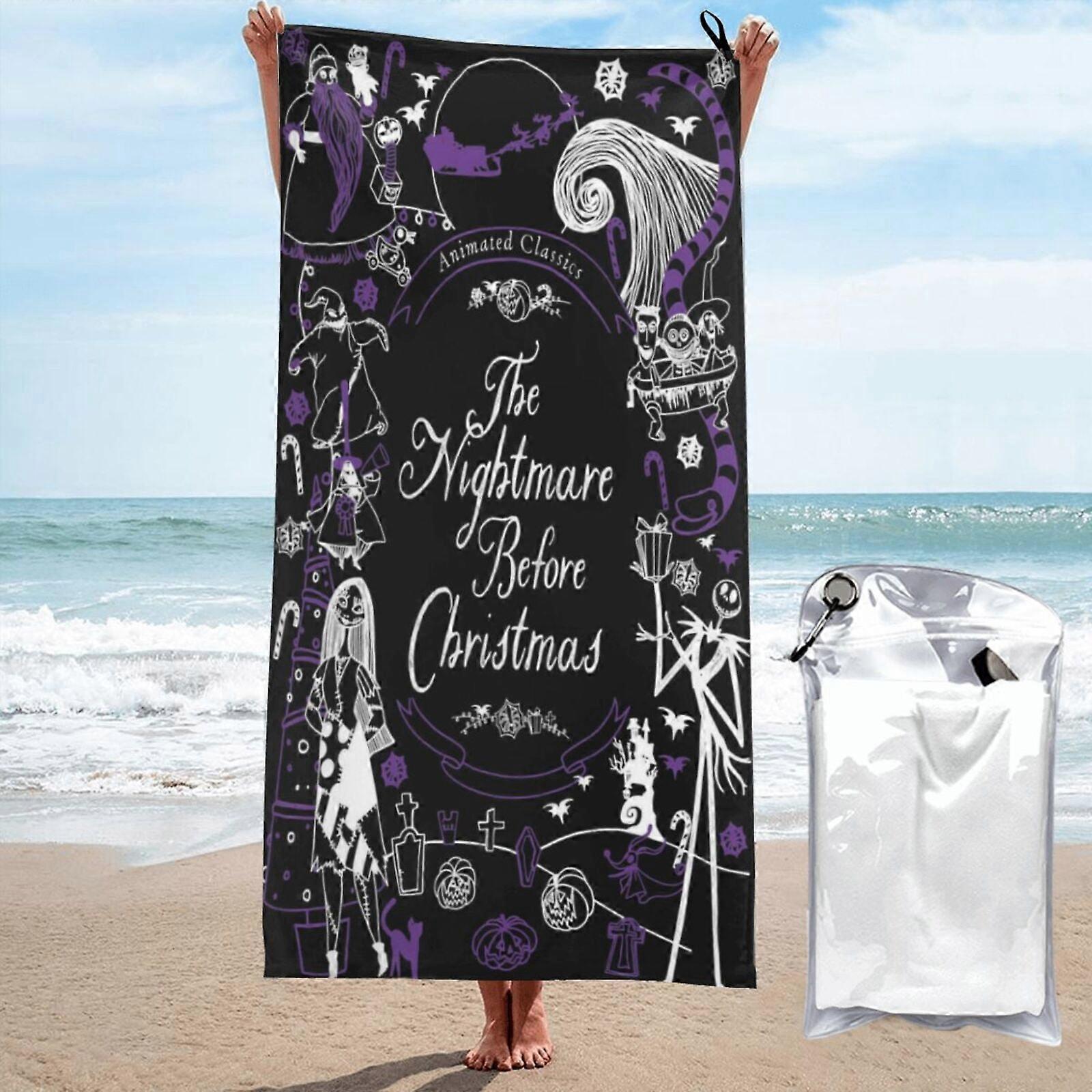 m513Nightmare قبل عيد الميلاد ستوكات سريع الجفاف الكرتون سوبر ماصة منشفة كبيرة LXMT1460