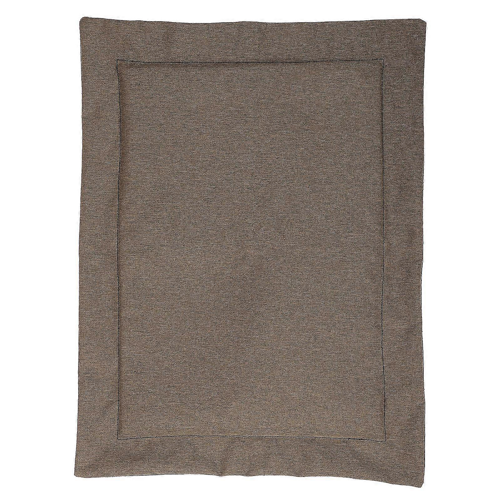 Biteresistant Dog Cat Sleeping Mat - Large Size, Four Seasons Universal, Removable Pad (Brown, M)