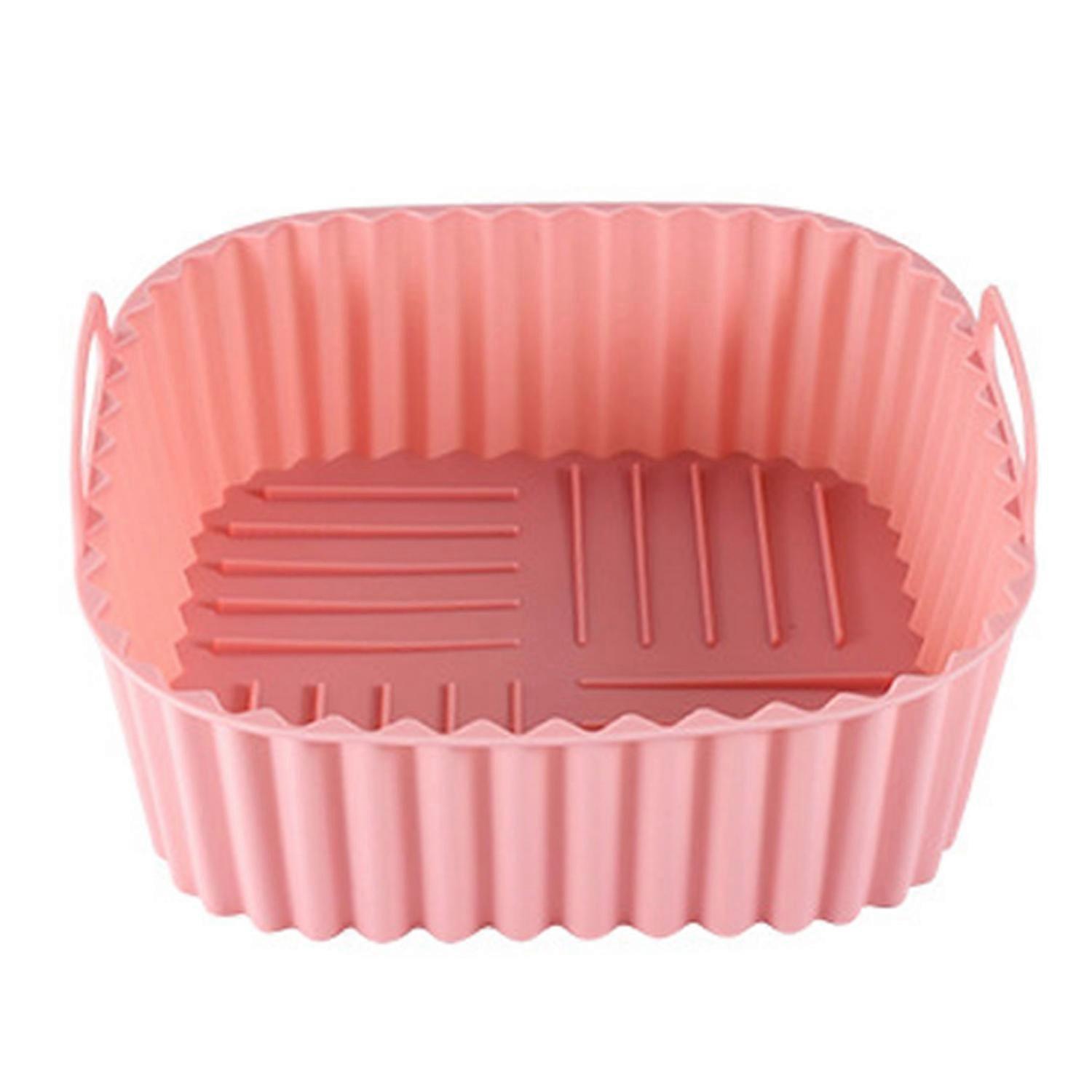 Silicone Air Fryer Basket Tray Square Reusable Silicone Pot for 7QT Air Fryer BPA-Free Steamer Oven
