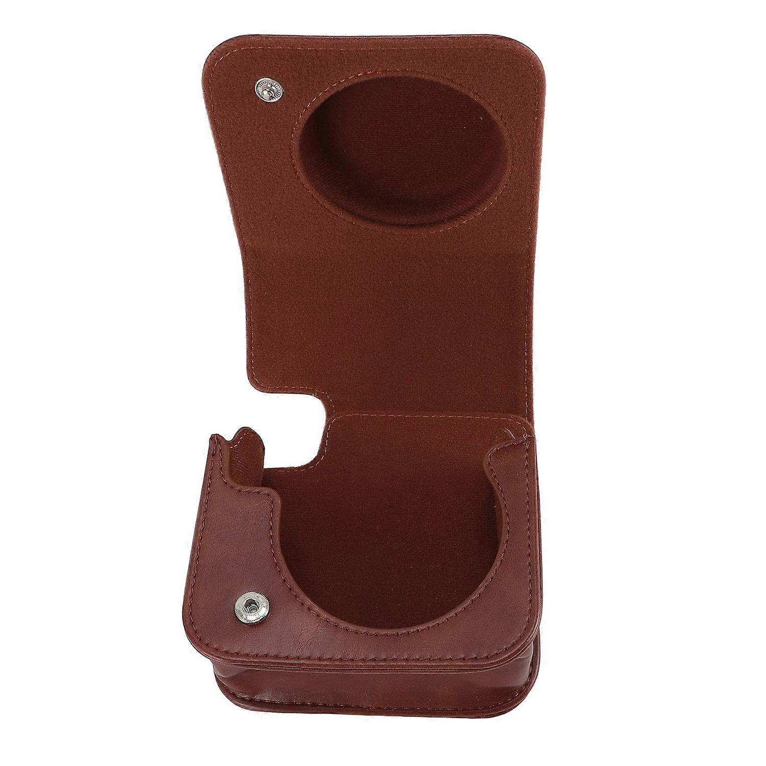 Protective Camera Case Brown Camera Bag PU Leather Camera Bag with Removable Adjustable Strap for Mi