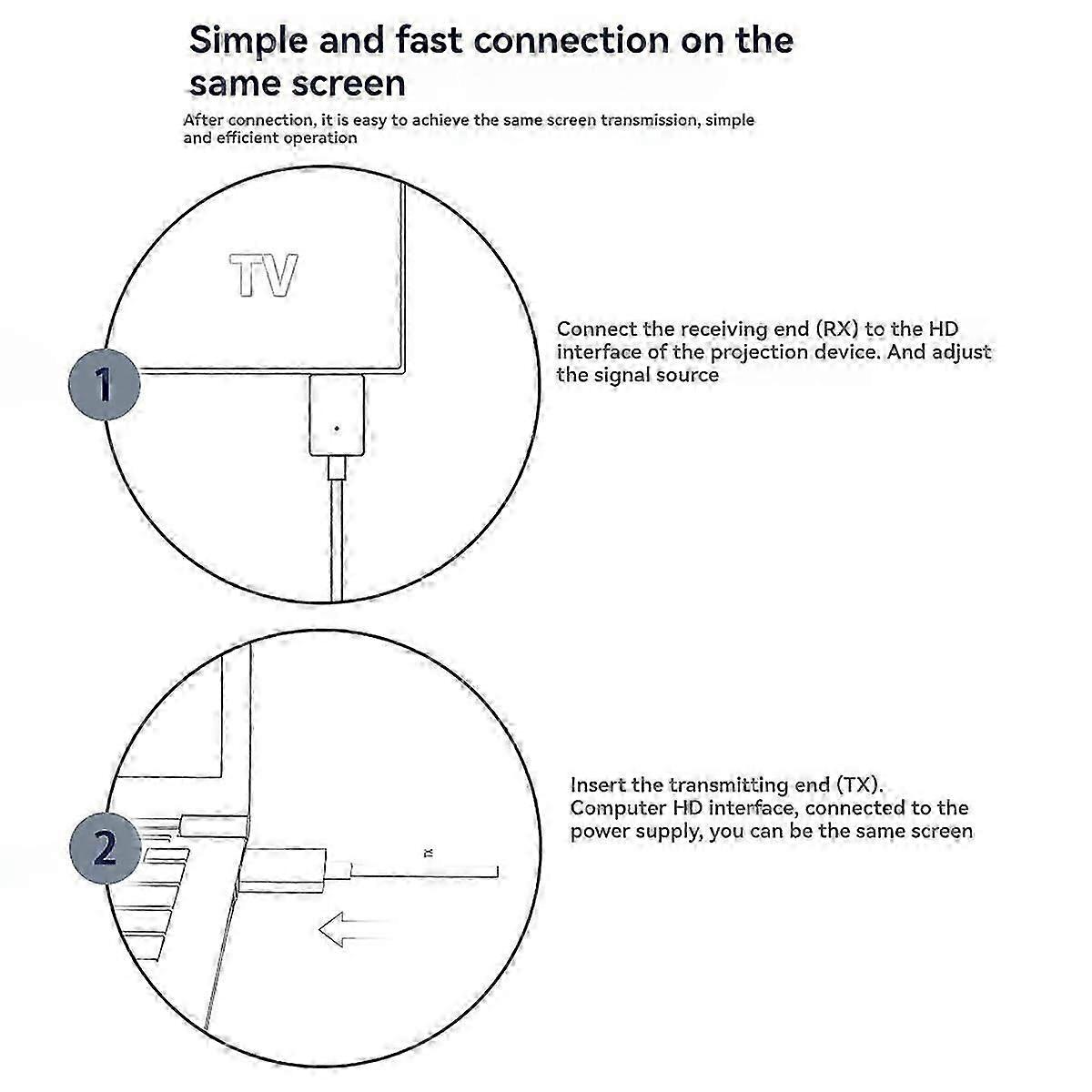 -compatible Wireless Transmitter Receiver Extender Kit Wireless Display Dongle For Tv Camera Streaming Projector