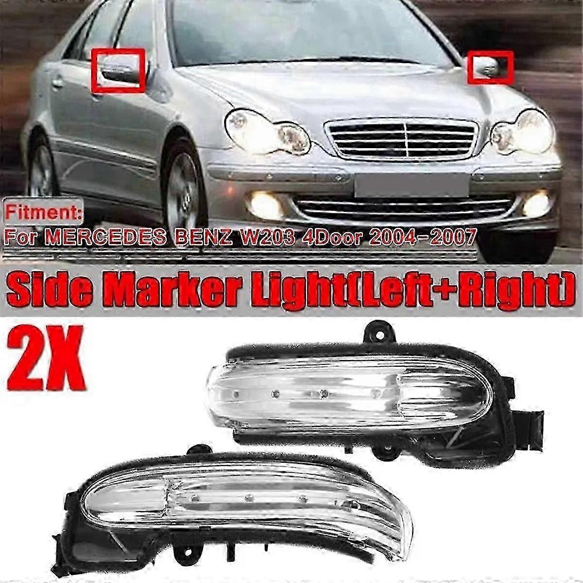 Left+Right Reversing Turn Signal Rearview Mirror Side Light for 03-07 C W203 A2038201521 A203820162 P2025011075