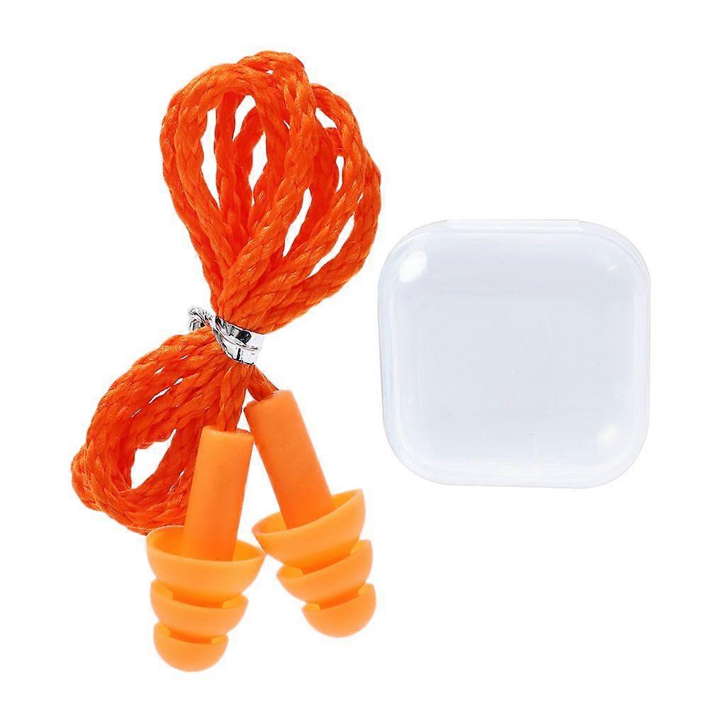 2pcs Soft Ear Plug Waterproof Swimming Comfort Silicone Earplugs with Rope Ear Protection Sound Insulation Anti-Noise for Sleep