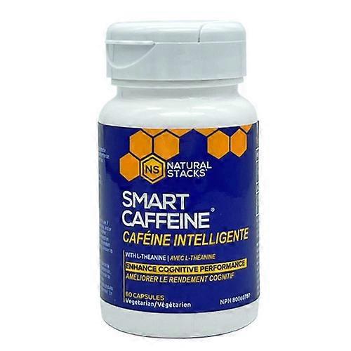 Natural Stacks Smart Caffeine, 60 VegCaps (Pack of 2)