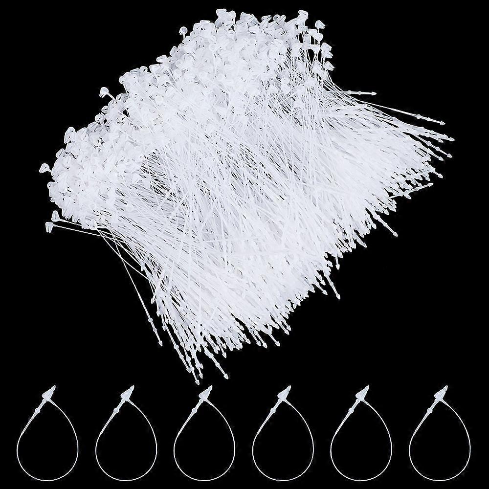 Plastic Hang Tag Fasteners White 10.2x0.4cm 1000pcs/set