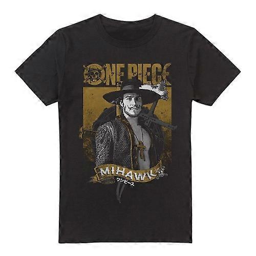 One Piece Mens Mihawk Etched T-Shirt