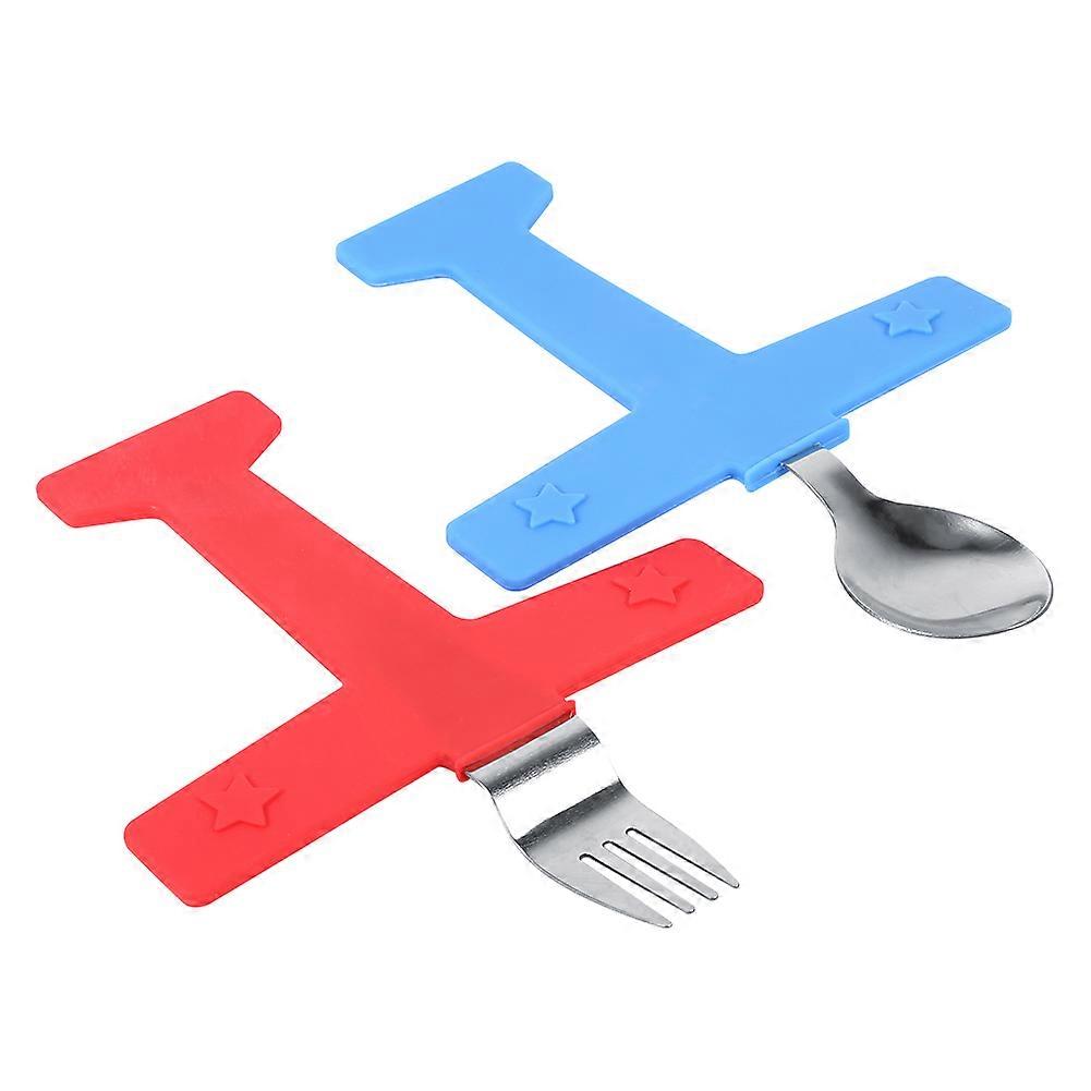 2Pcs/set Creative Kids Tableware Dining Cutlery Set Sugar Spoon Fruit Fork Kitchen Accessory