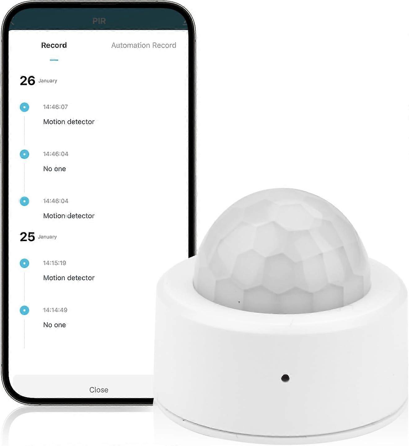 Motion Sensor, Zigbee Connection Infrared Sensor with Human Movement + Light Sensor 2-in-1 for Indoor or Outdoor Motion Detector.