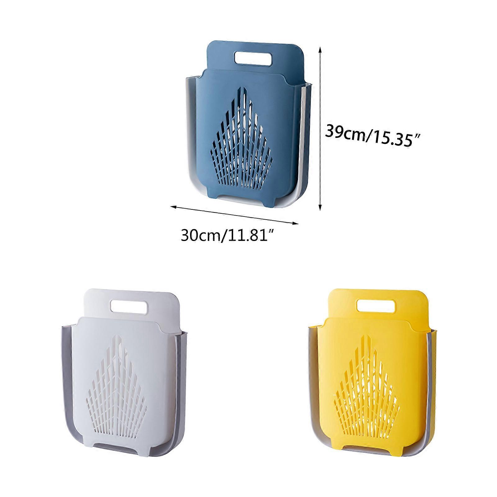 Folding Laundry Basket Durable Storage Box Hanging Multipurpose Container for Children Clothes Toy for Doll Organizer Jianshi blue