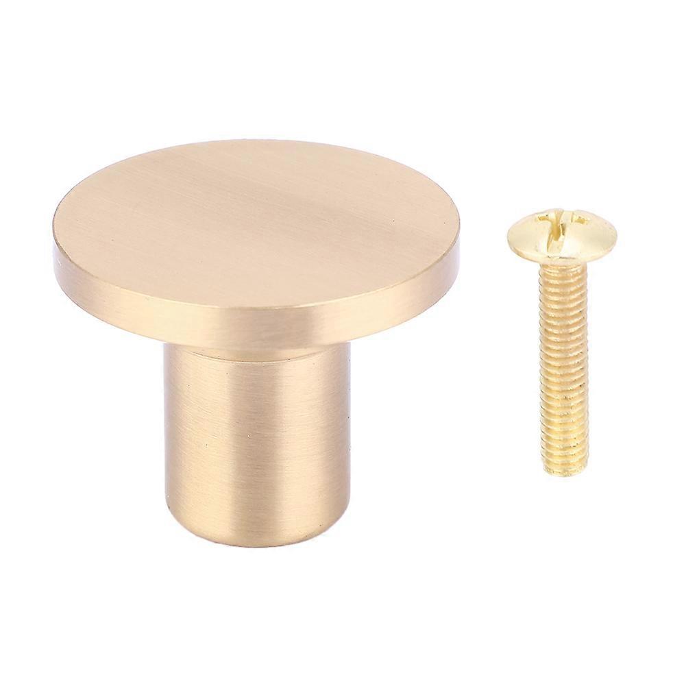 Single Hole Brass Handles  Furniture Wardrobe Drawer Round Pulls Knobs
