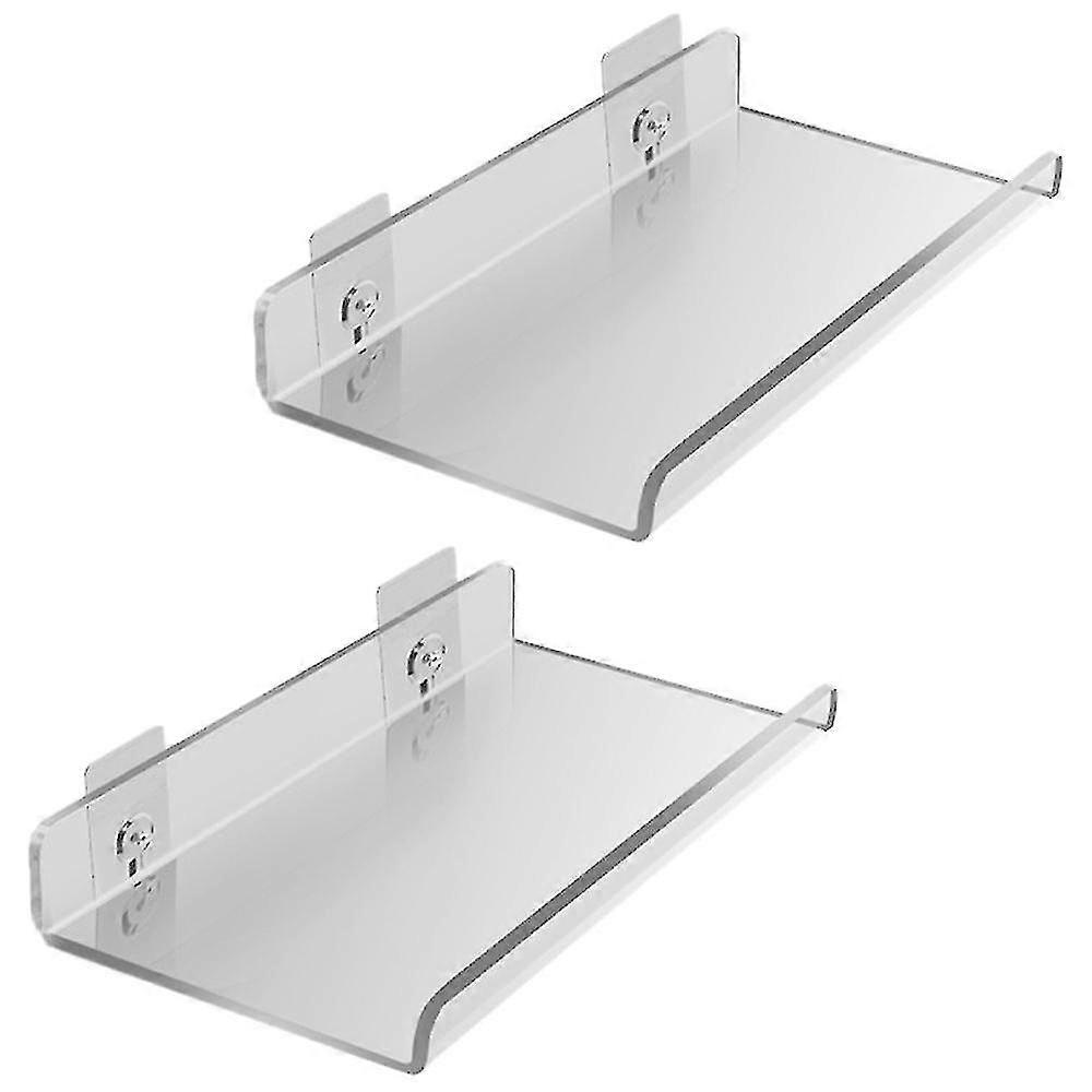 2 Pcs Acrylic Floating Wall Shelves for Home Display