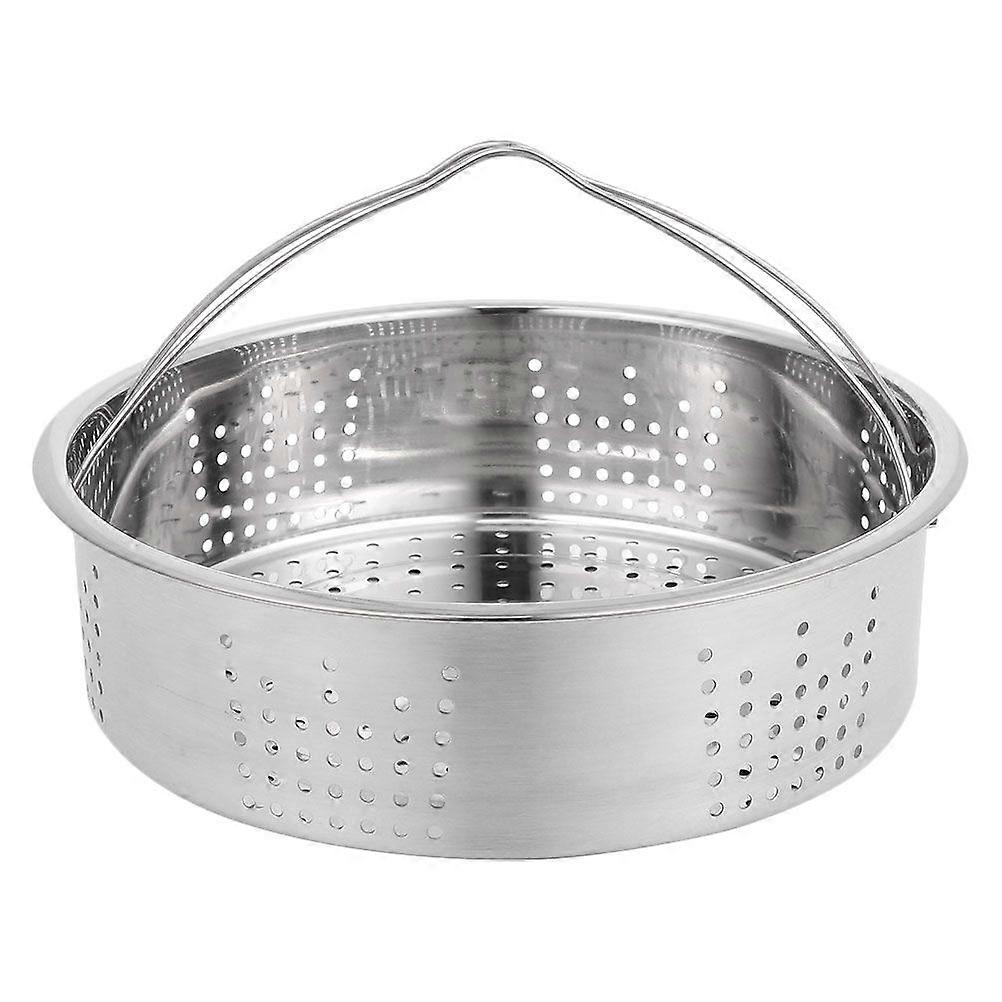 1 Pc Stainless Steel Food Steamer Multi-function Steaming Plate Cookware with Handle