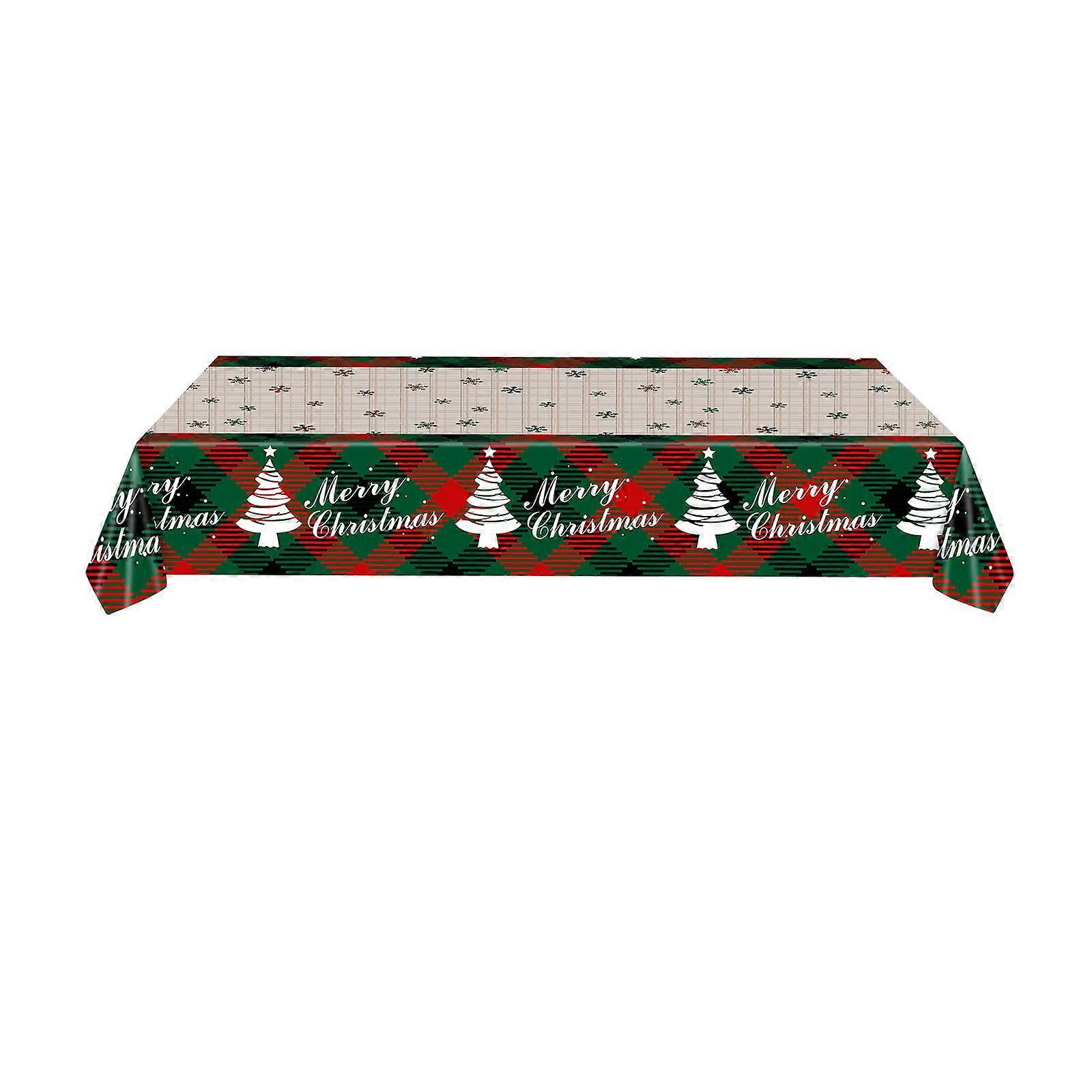 Christmas Disposable Tablecloth Holiday Waterproof Rectangle Table Protector