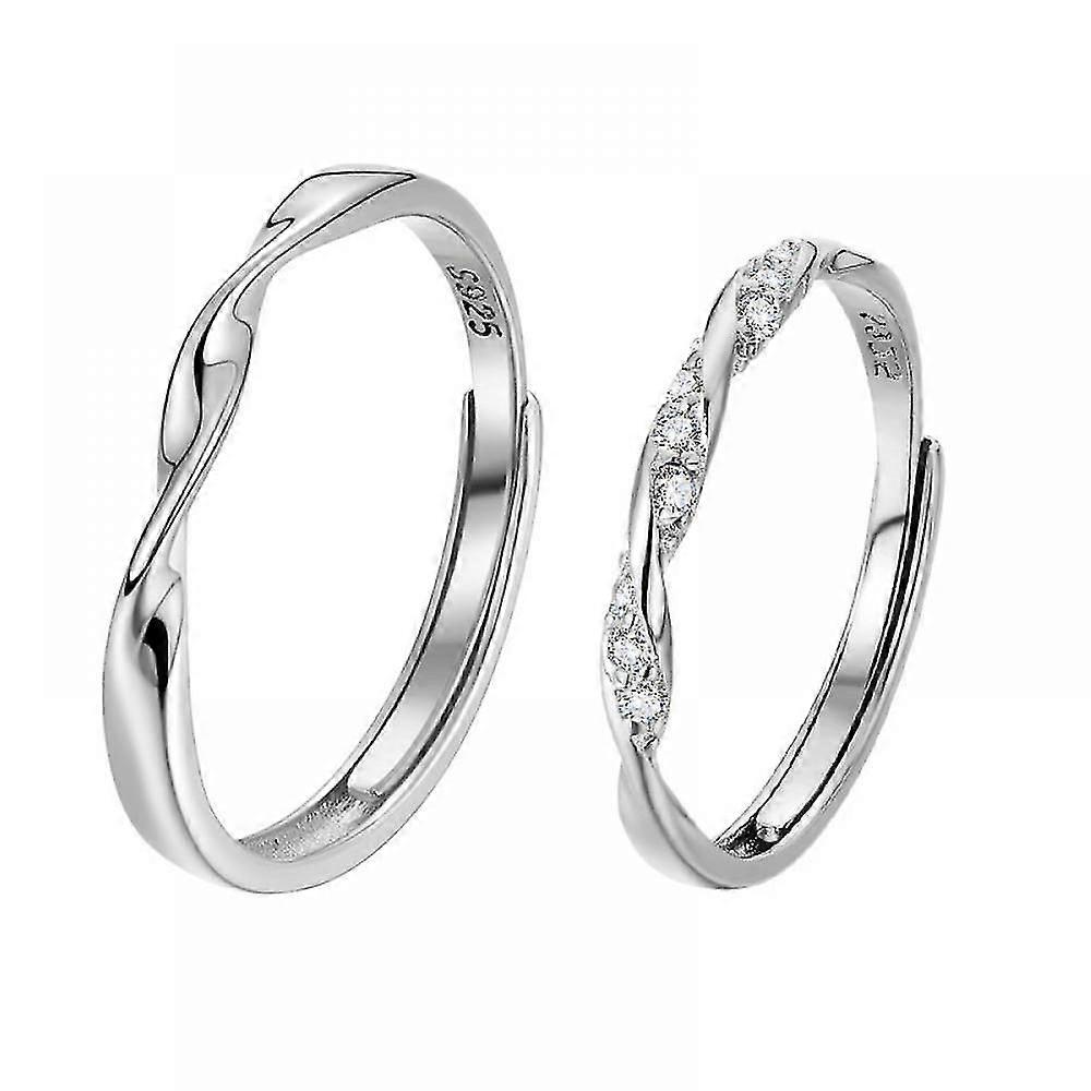 Couple ring with small design, advanced open ring_Gift Of G
