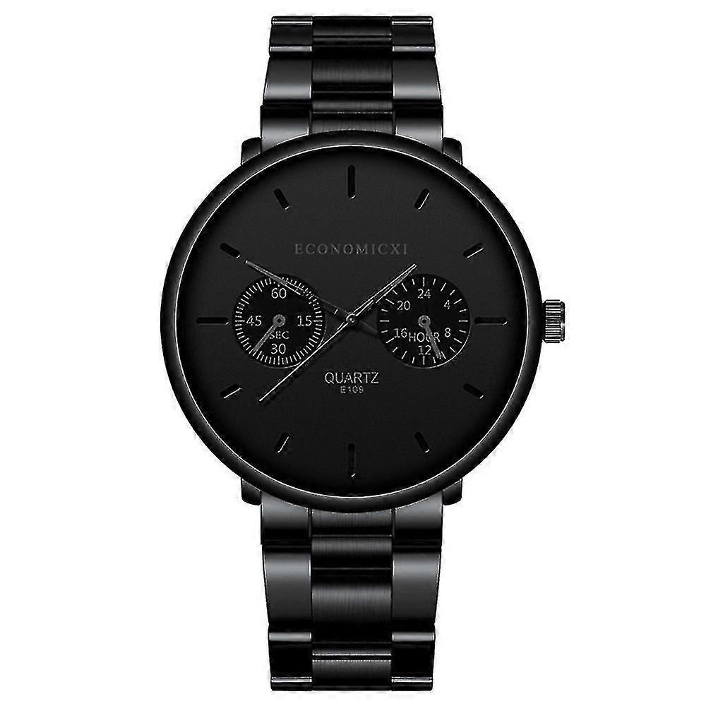 Menn Business Rustfritt Stål Stropp, Luksus Kvarts Armbåndsur [PB]