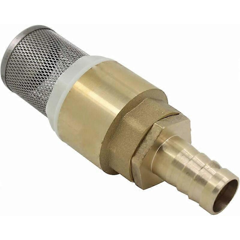Check valve with strainer 1/2 3/4 1 inch with socket 12 16 19mm - foot valve check strainer valve (1 pollice thread + 19mm tube connections)