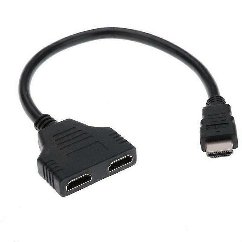 1080P -compatible Cable Splitter 1 Input Male To 2 Output Female Port Cable Adapter